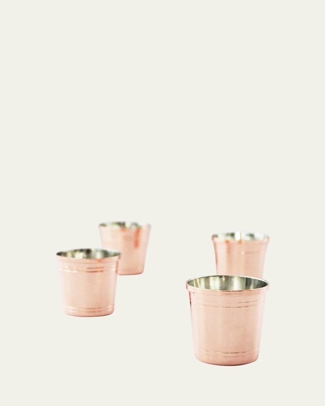 Vintage Inspired Art Deco Shot Glasses, Set of 4